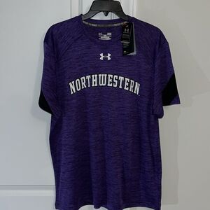 New Under Armour Northwestern Wildcats Pound The Rock Basketball 🏀 T Shirt